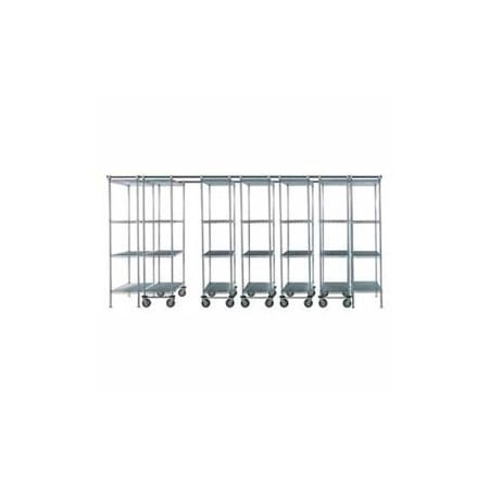 Global Equipment Space-Trac 7 Unit Storage Shelving Poly-Z-Brite 72"W x 18"D x 86"H - 14 Ft. B2177910